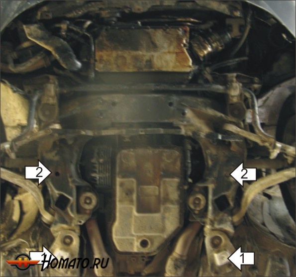 Защита картера Audi A6 2001-2004 | КПП, 2 мм, сталь | MOTODOR | 00104