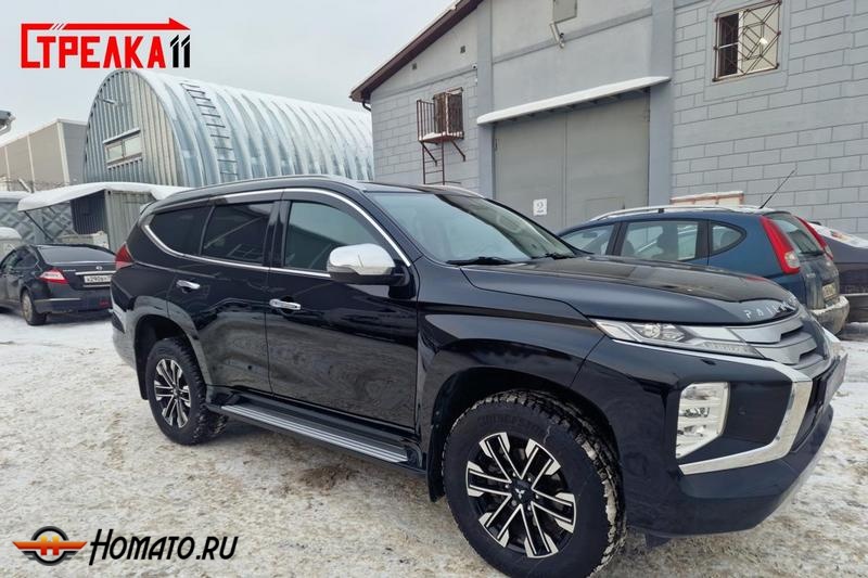 Дефлекторы Mitsubishi Pajero Sport 3 2017-/2021- | премиум, плоские, 2D