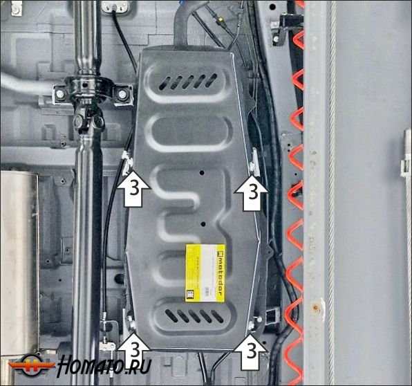 Защита картера СКМ М7 2026+ | топливный бак, 2 мм, сталь | MOTODOR | 72103