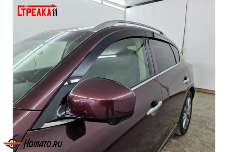 Дефлекторы Инфинити EX / QX50 2007-2018 | из 6 частей, премиум, плоские, 2D