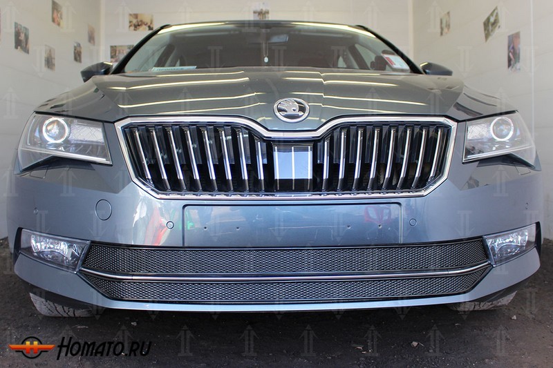 Защита радиатора для Skoda Superb (B8) 2015+ | Премиум