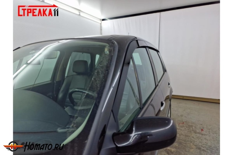 Дефлекторы Renault Scenic 2 (2003-2009) | из 6 частей, премиум, плоские, 2D