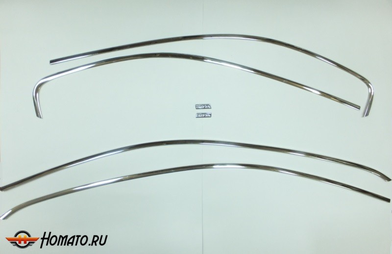 Верхние молдинги стекол для VW Jetta VI 2011+ : нержавеющая сталь, 6 частей (SD)