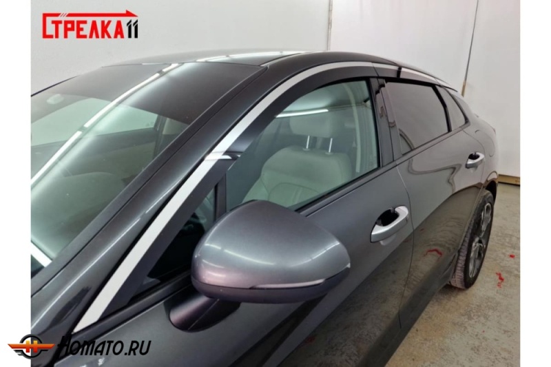 Дефлекторы KIA K5 2020- | премиум, плоские, 2D