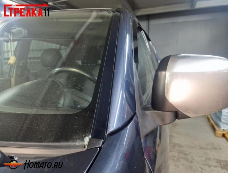 Премиум водостоки дефлекторы лобового стекла Митсубиси Л200 4 2007-2015