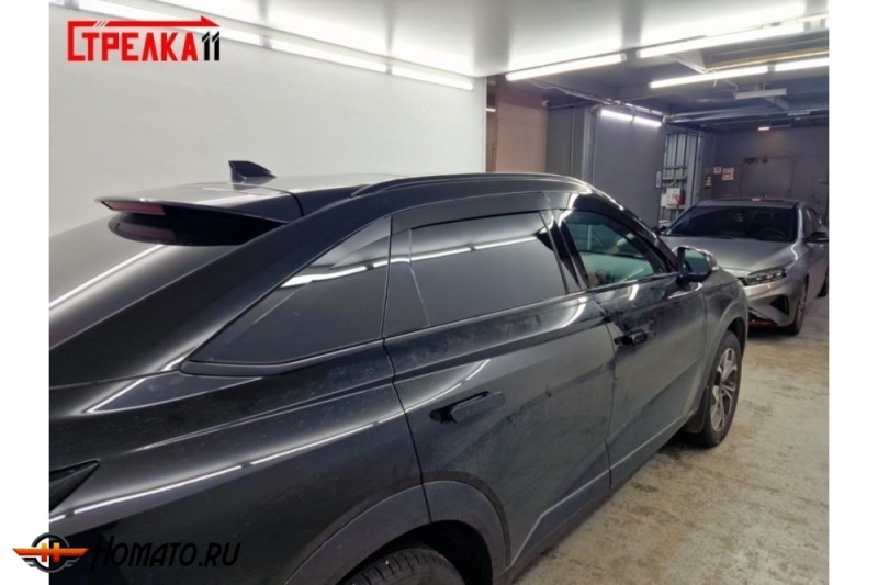 Дефлекторы Haval F7x 2 2025+ | из 6 частей, премиум, плоские, 2D