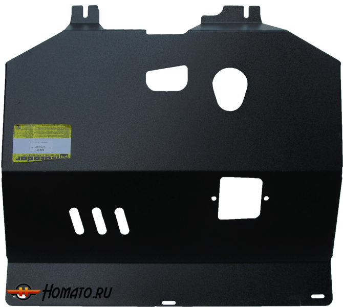 Защита картера FIAT Doblo Cargo 2005-2015 | двигатель + КПП + радиатор, 2 мм, сталь | MOTODOR | 00617