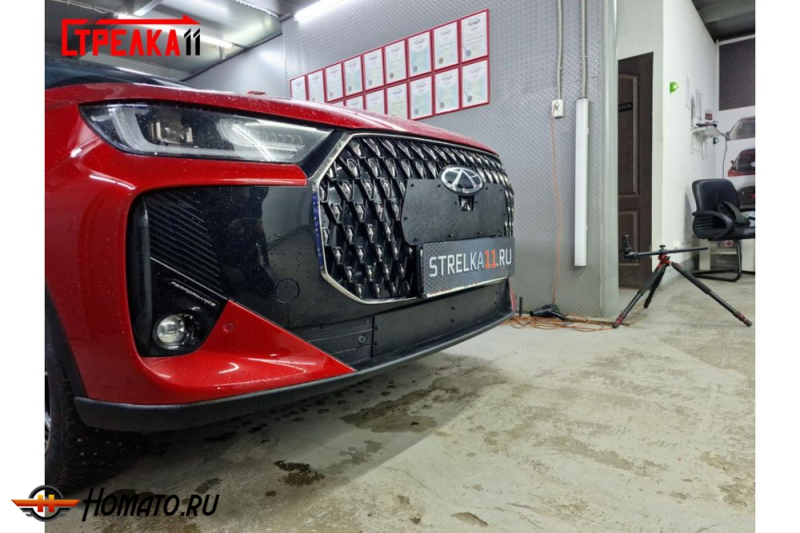 Зимняя защита радиатора Chery Tiggo 7L 2025+ | на стяжках