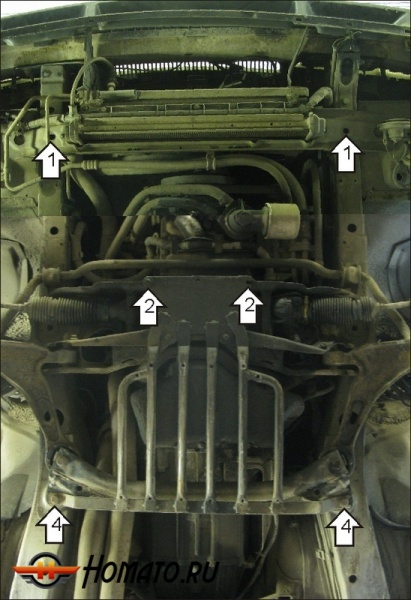Защита картера Volvo 940 1994-1998 | двигатель + КПП, 2 мм, сталь | MOTODOR | 02603