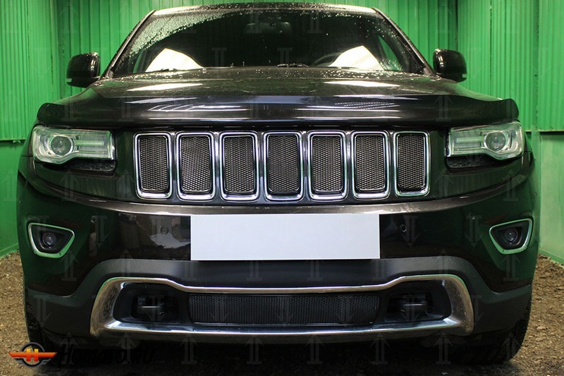 Защита радиатора для Jeep Grand Cherokee (2013+) рестайл | Премиум
