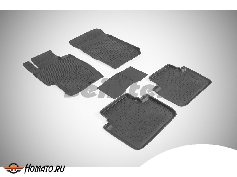 Резиновые коврики Honda Accord VII 2003-2008 | с высокими бортами | Seintex