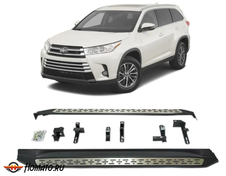 Пороги OEM для Toyota Highlander 3 (XU50) 2014-2020