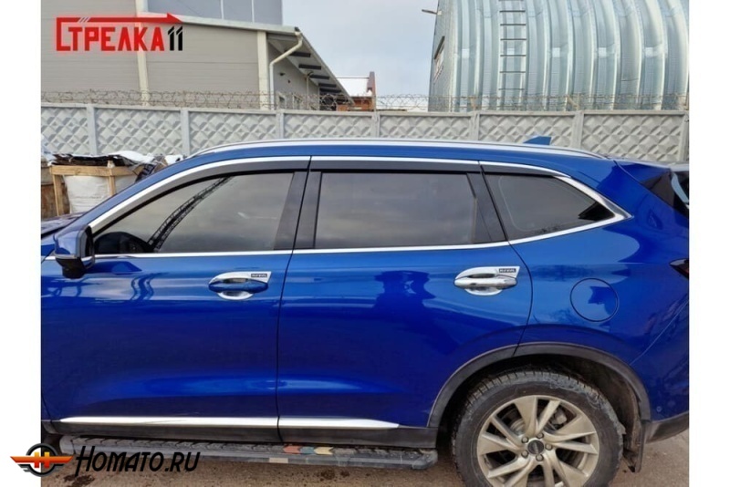 Дефлекторы Haval H6 2021+ | премиум, плоские, 2D