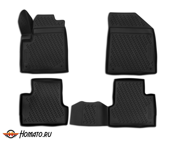 Коврики 3D в салон Jeep Cherokee 5 KL 2014+ (полиуретан)