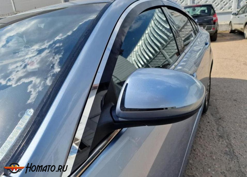 Накладки на зеркала для Mazda 6 (GH) 2007-2012 | декоративные полосы