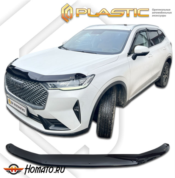 Дефлектор капота Haval H6 2021- | exclusive, черный