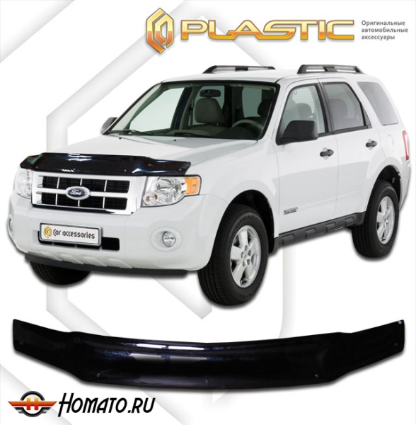 Дефлектор капота Ford Escape 2008-2012 (Американская версия) | черный