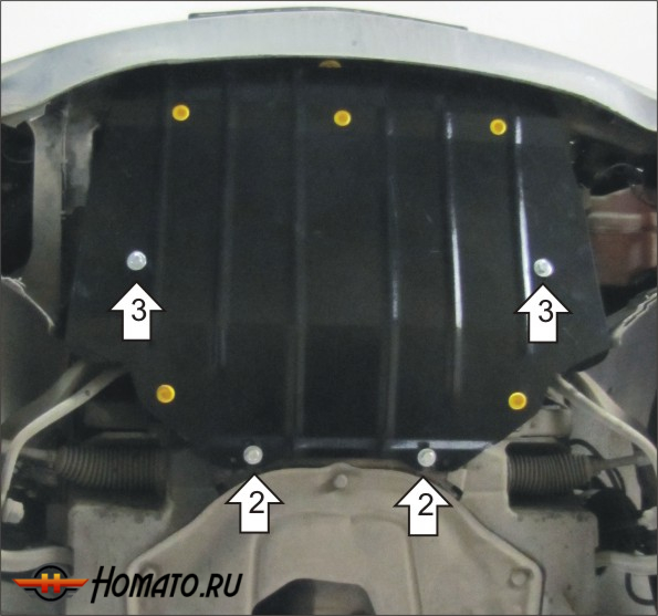 Защита картера BMW 7 (e65, E66) 2001-2008 | радиатор, 2 мм, сталь | MOTODOR | 00220