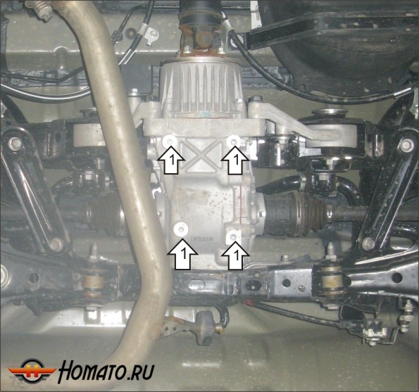 Защита картера Toyota RAV 4 2013-2019 | задний дифференциал, 2 мм, сталь | MOTODOR | 02569