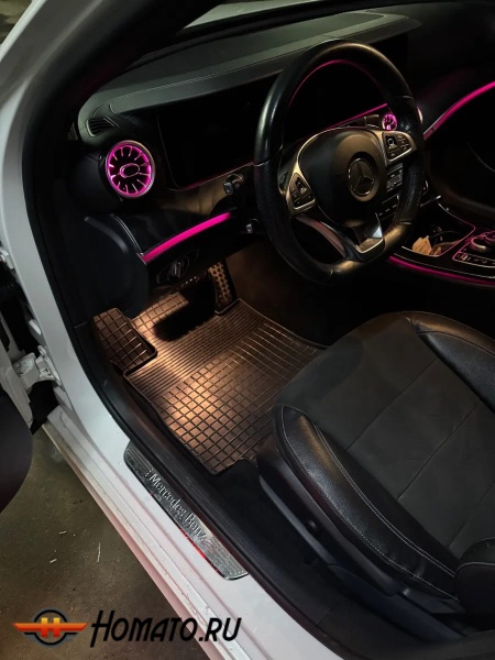 Коврики для Mercedes E-Class W213 2016- | СЕТКА, резиновые, с бортами, Seintex