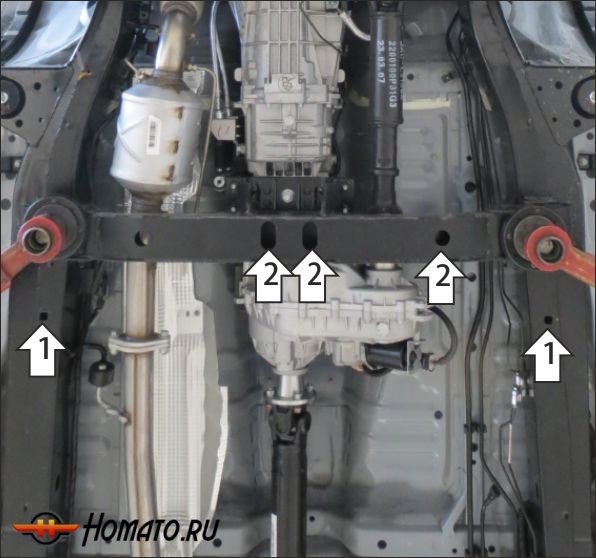 Защита картера Jac T8 2019- | раздатка, 2 мм, сталь | MOTODOR | 78314