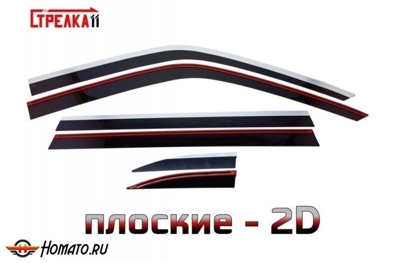 Дефлекторы Haval Dargo 2022- | премиум, плоские, 2D