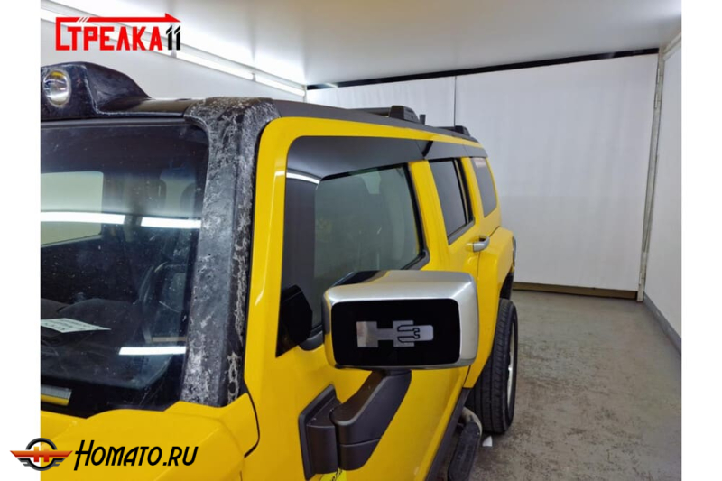 Дефлекторы Hummer H3 | из 6 частей, премиум, плоские, 2D