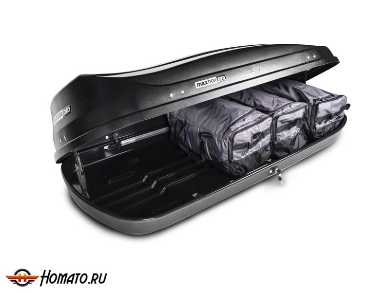 Автобокс MaxBox PRO 520 л | 196x80x43 см, двусторонний