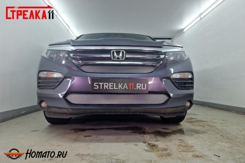 Защита радиатора для Honda Pilot 3 2016-2019 дорестайлинг | Стандарт