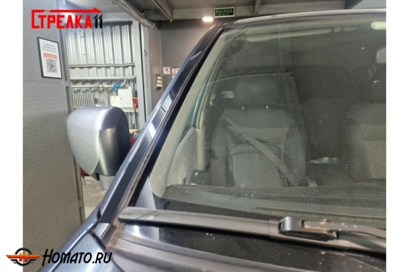 Премиум водостоки дефлекторы лобового стекла Митсубиси Л200 4 2007-2015