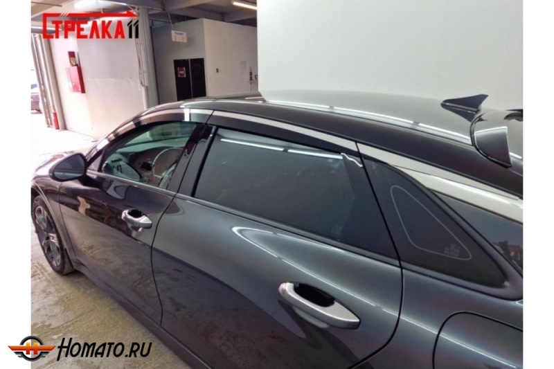 Дефлекторы KIA K5 2020- | премиум, плоские, 2D