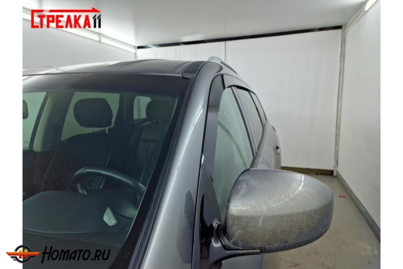 Дефлекторы Nissan Pathfinder (R52) 2014-2021 | премиум, плоские, 2D