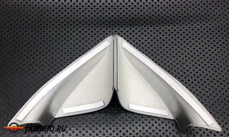 Треугольные накладки во внутреннюю часть двери для Mazda CX-5 2017+ | 2 части, Silver Edition