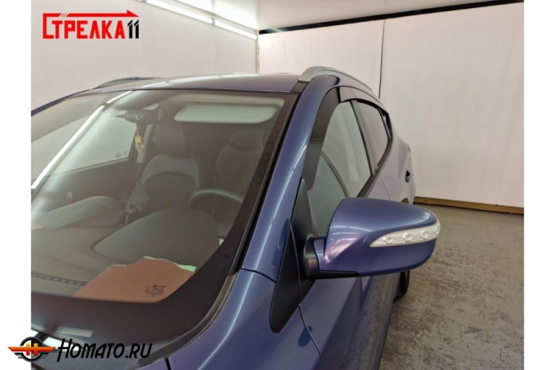 Дефлекторы Hyundai ix35 | из 6 частей, премиум, плоские, 2D