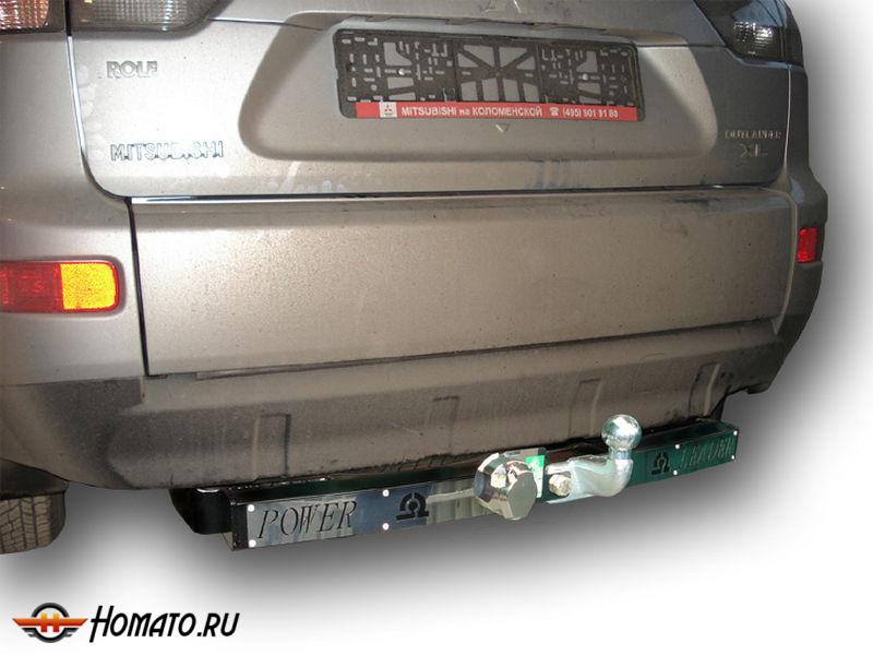 Фаркоп MITSUBISHI OUTLANDER XL 2007-2012 | шар F - кованый, с пластиной из нержавейки | Лидер Плюс | M105-F(N)