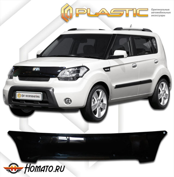 Дефлектор капота Kia Soul 1 2008-2011 | черный