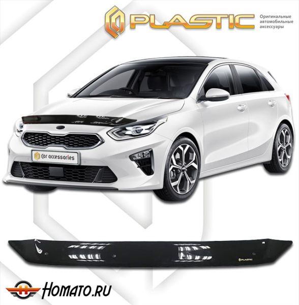 Дефлектор капота Kia Ceed 3 2018- (CD) | черный