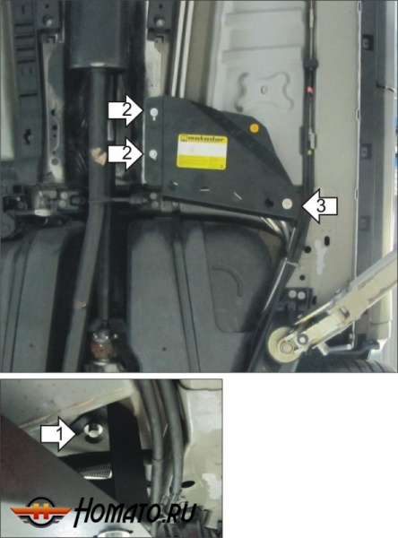 Защита картера Ford Explorer 2010-2015 | трубки кондиционера, 2 мм, сталь | MOTODOR | 00751