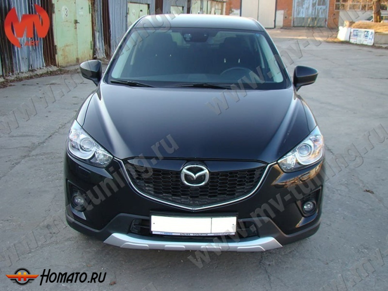 Накладка-обвес на передний бампер Mazda CX-5 (2011-2016) | Silver