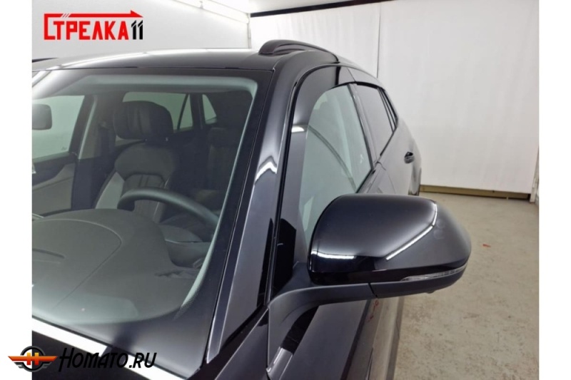 Дефлекторы Volkswagen Teramont X | премиум, плоские, 2D