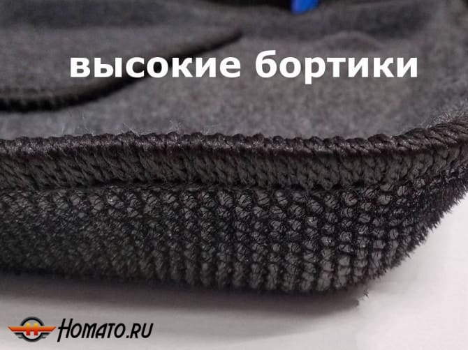 Коврики 3D с бортами Renault Sandero 2 2014-2018 / Sandero Stepway 2 2014-2018 | темно-серые, ворсовые