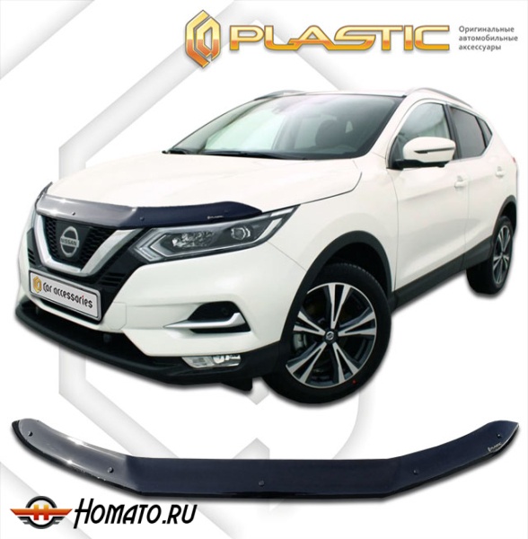 Дефлектор капота Nissan Qashqai J11 2018+ | черный