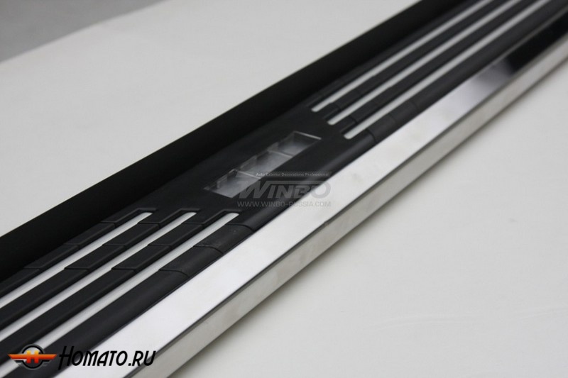 Подножки с кронштейнами на Mitsubishi Pajero Sport 2008-2016 | серия Fuga-67