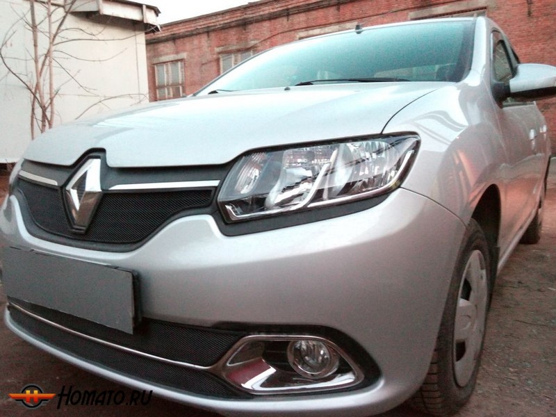 Защита радиатора для Renault Logan (2014-2018) дорестайл | Стандарт