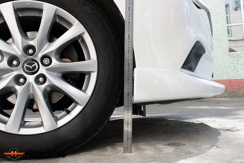 Накладка на передний бампер "Sport Style" для Mazda 6 «2013+»