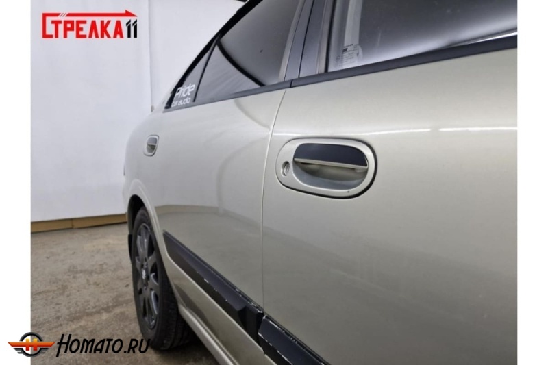 Накладки на ручки дверей для Nissan Almera classic (B10) 2006-2013 | 4 штуки, декор
