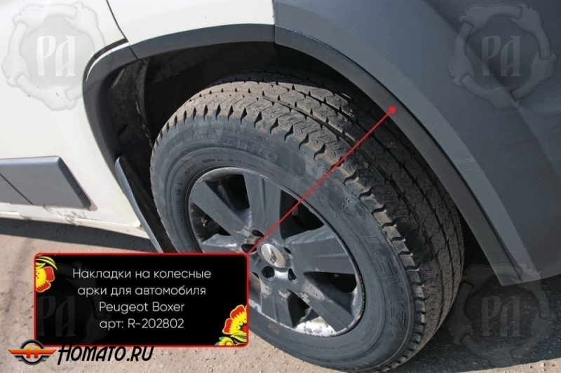 Накладки на колесные арки Peugeot Boxer (250) 2007-2014 | шагрень