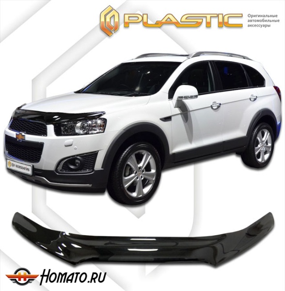 Дефлектор капота Chevrolet Captiva 2012- | exclusive, черный
