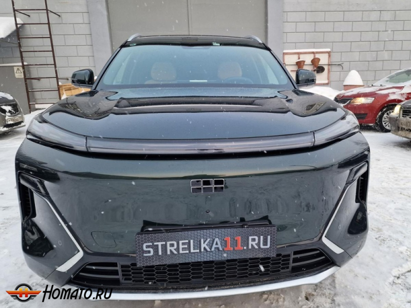 Накладки на передний логотип для Geely EX5 EM-i | декор