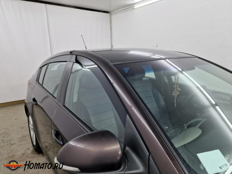 Дефлекторы Chevrolet Cruze хэтчбек 2009-2015 | из 6 частей, премиум, плоские, 2D